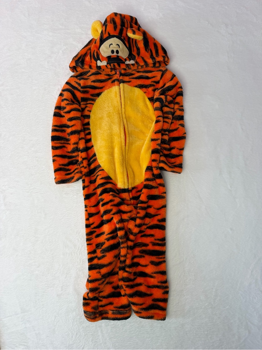 Disney Tigger Fleece‎ Costume One Piece Pajamas 2T Plush Halloween